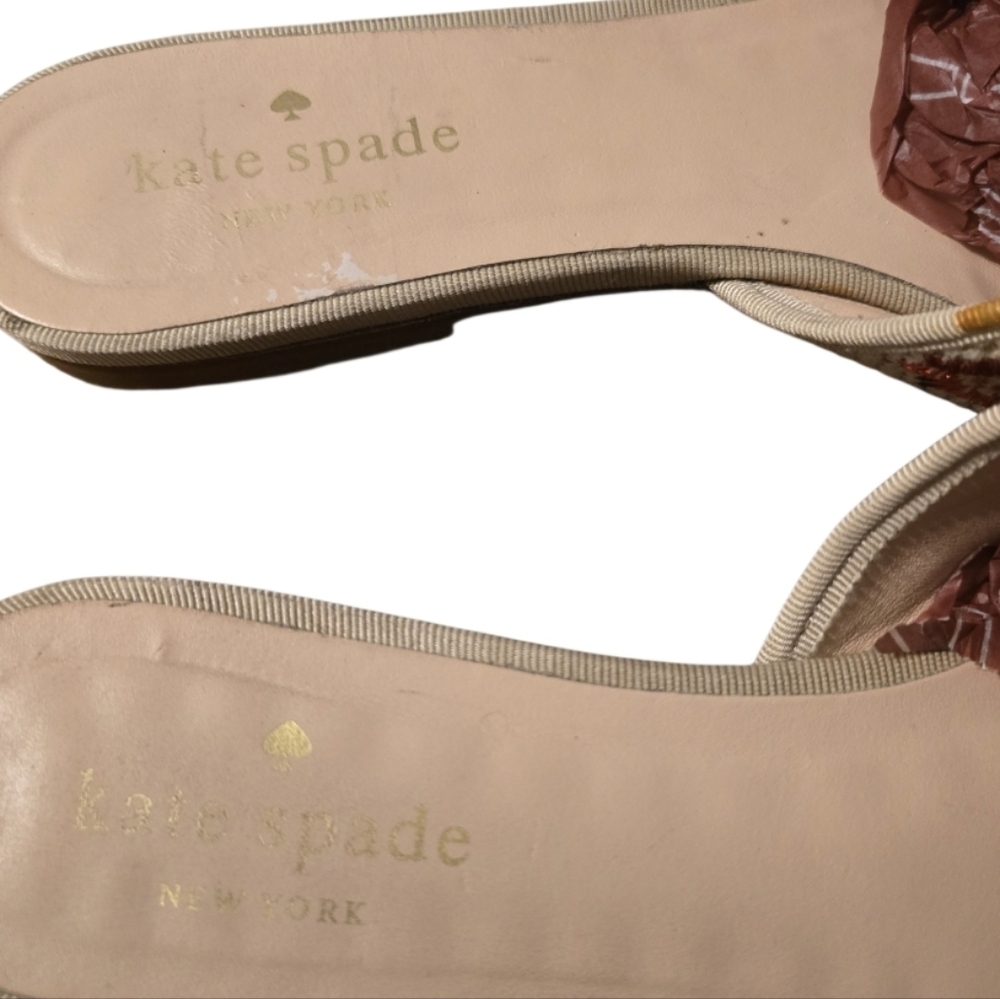Kate Spade NY Montclair Multicolor Embroidered Mules Size 8 in EUC - Picture 4 of 9